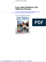 Test Bank For Labor Relations 12th Edition by Fossum