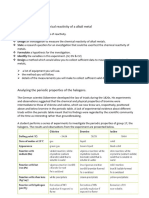 Criteria B, C and D Questions Worksheet For Chemistry