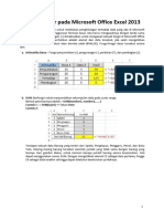 Formula Dasar Pada Microsoft Office Excel 2013