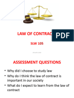Law of Contract - Topic 1-InTRODUCTION