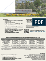 Flyer Minat Studi Pembangunan Wilayah Semester Genap 2023