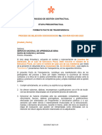 Formato No. 9. Pacto de Transparencia