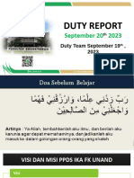 Duty Reports 20 September