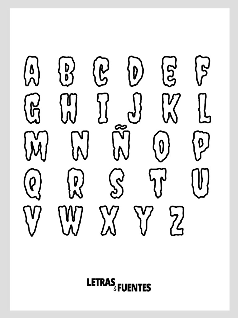 L&F Letras para Imprimir - Jeepers | PDF