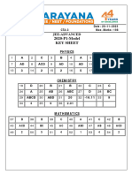 Xi - Ic & Ir Cta-3 - Jee - Adv - 2020 - P1 - 20-11-2023 - Key