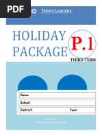 Tekart Primary One Holiday Package Term Three