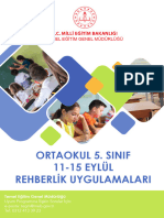 Ortaokul 5. Sinif 11-15 EYLÜL Rehberlik Uygulamalari: Temel Eğitim Genel Müdürlüğü