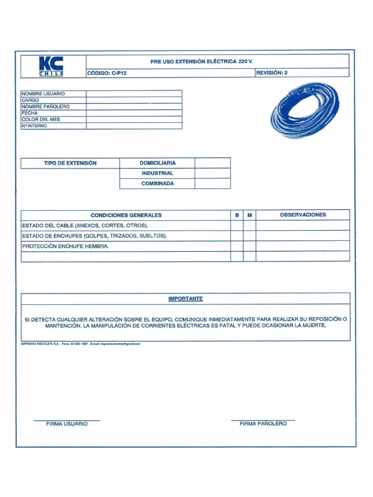 Extension Electrica 220v PDF