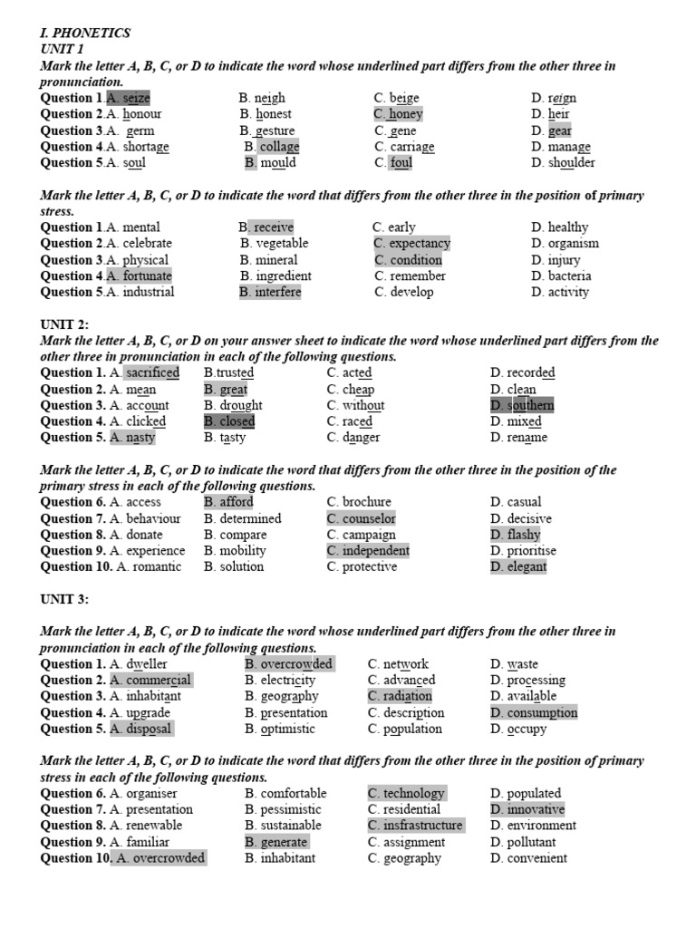 Phonetics and Vocabulary Practice | PDF | Acupuncture | Dieting