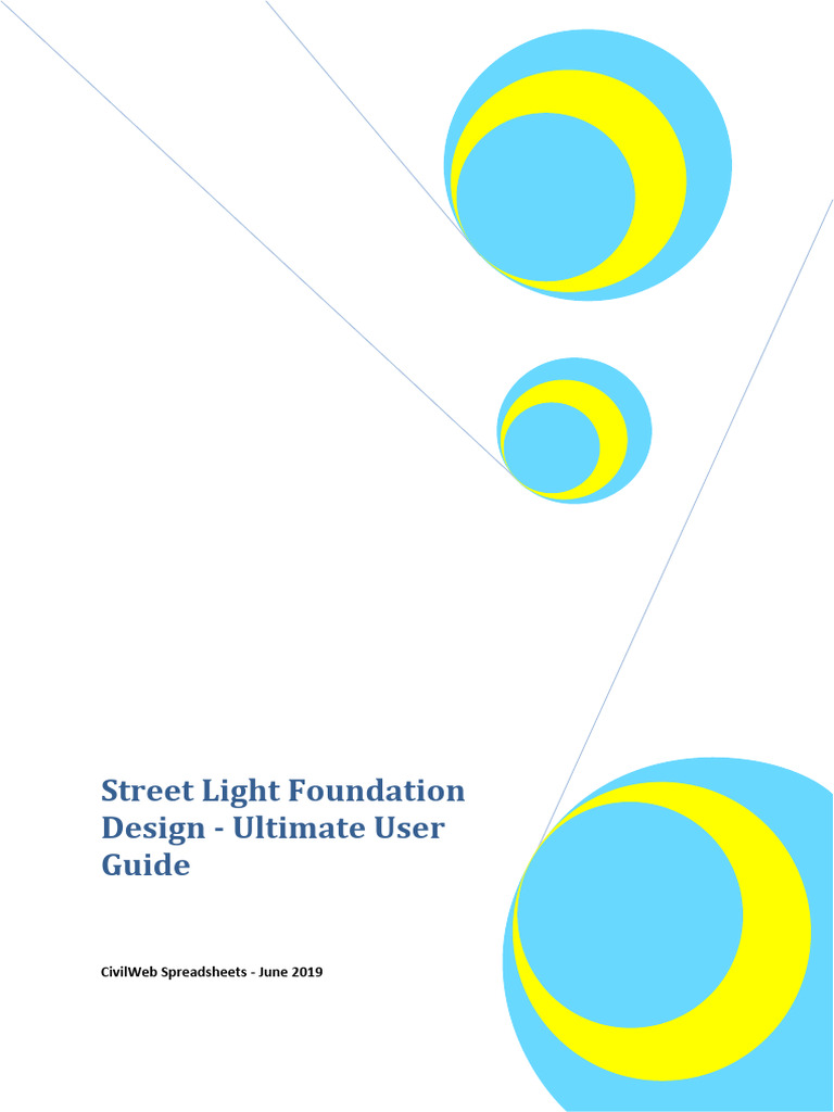 Street Light Foundation Design PDF Spreadsheet Bending