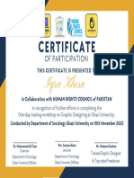  Certificate of Appreciation