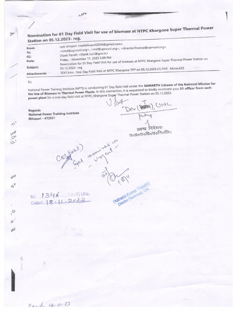 NPTI Training On Bio Mass | PDF