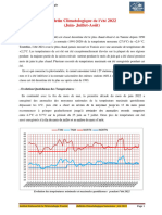 Bulletin Climatologique de L'été 2022