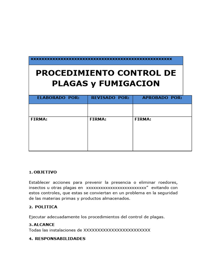 LYS-PRO-CONTROL DE PLAGAS y FUMIGACION | PDF | Pesticida | Plaga ...