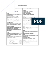 Derivation of Units