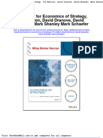 Test Bank For Economics of Strategy 7th Edition David Dranove David Besanko Mark Shanley Mark Schaefer