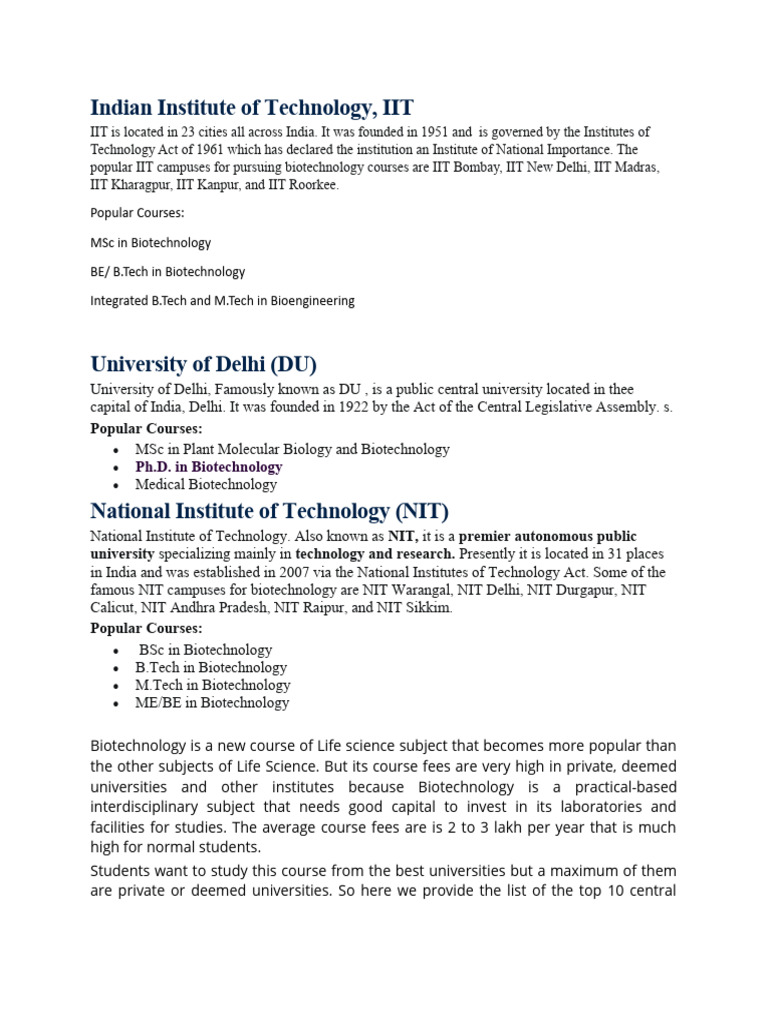 Biotechnology Pdf Biotechnology Life Sciences