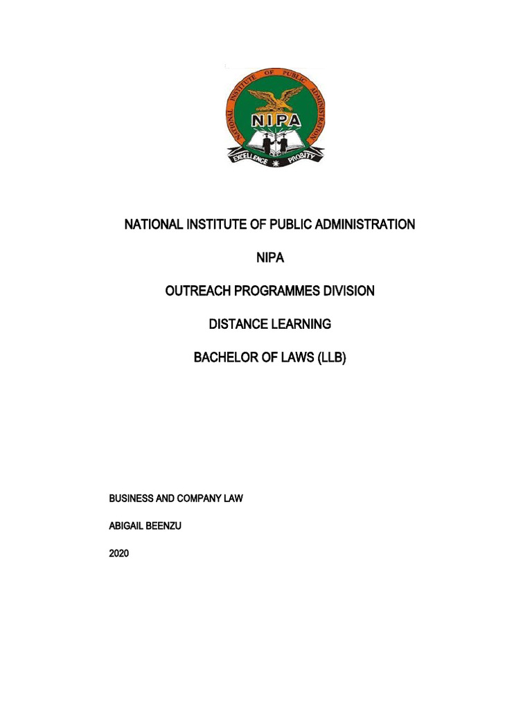 Bba 107 Business Law and Company Law | PDF | Law Of Agency | Bill (Law)