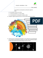 Exame A Xeosfera 1º Eso