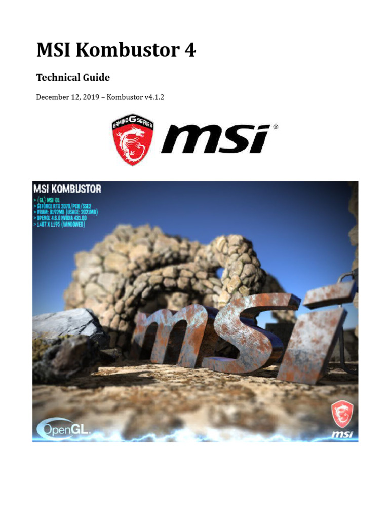 Msi Kombustor Technical Guide | PDF | Graphics Processing Unit ...