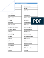 OET Vocabulary For Spelling Practice