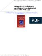Solutions Manual To Accompany Discrete Event System Simulation 3rd Edition 9780130887023