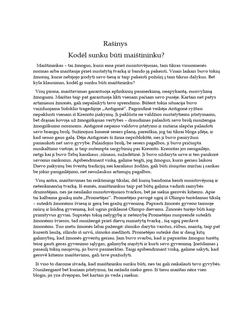 Rašinys | PDF