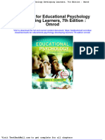 Test Bank For Educational Psychology Developing Learners 7th Edition Omrod