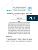 Profitability of Large Commercial Constr