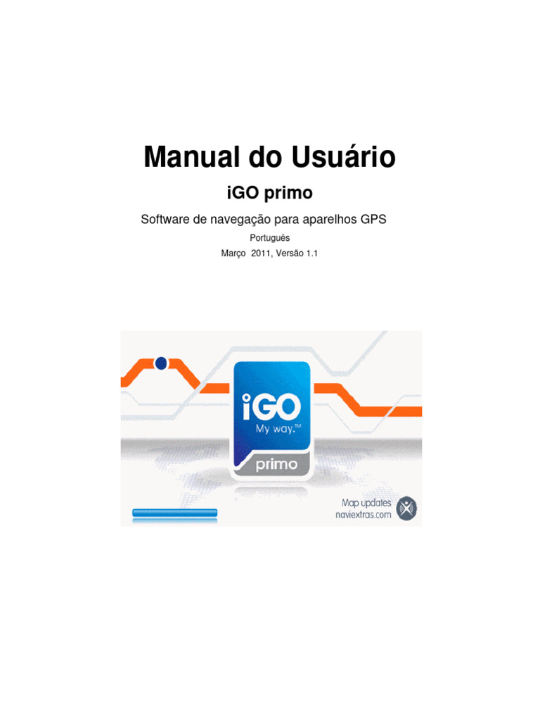 Manual do iGO Primo: Navegação GPS | PDF | Teclado de computador | Tráfego