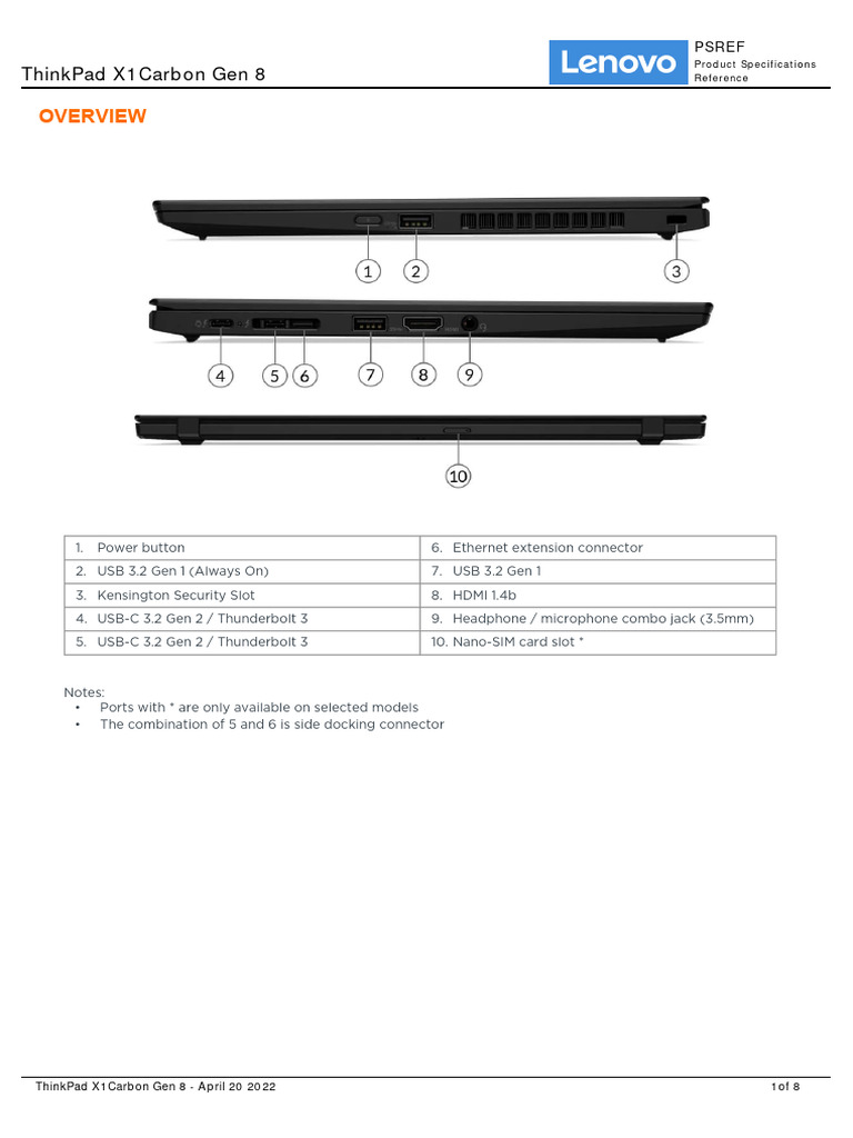 lenovo thinkpad x1 carbon gen 8 bios