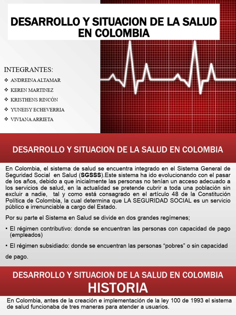 Evolución del Sistema de Salud en Colombia | PDF | Colombia | Cuidado ...