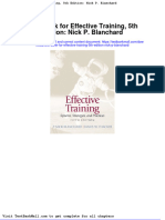 Test Bank For Effective Training 5th Edition Nick P Blanchard