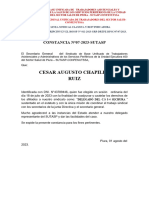 Credencial de Cesar Augusto Chapilliquen Sechura