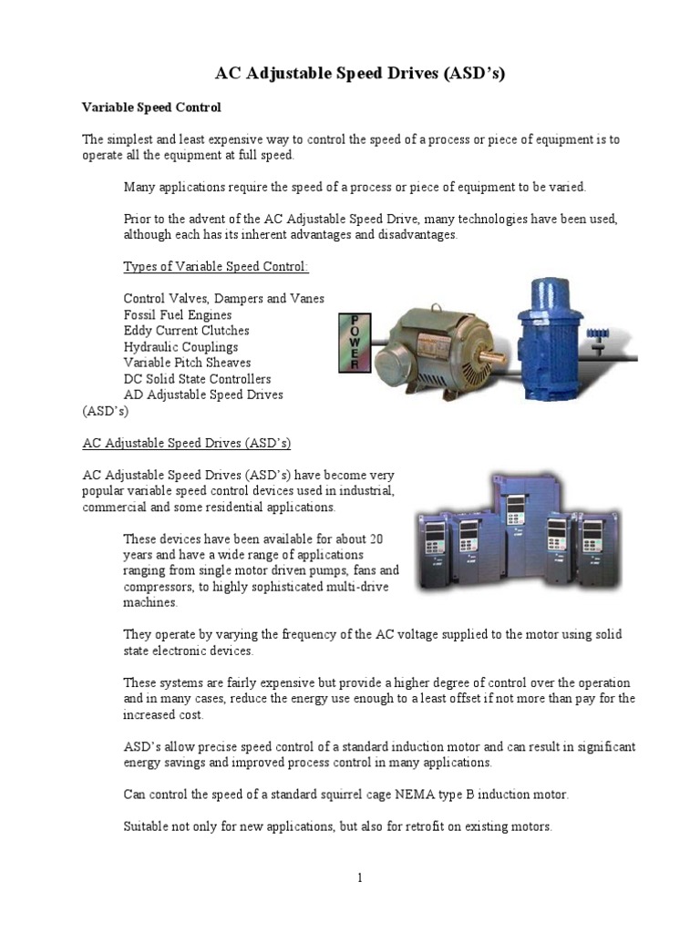 Adjustable Speed Drives Tutorial Pdf