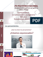 Humanidades II: La Comunicación y La Ingeniería P05 23-1 Pensamientos, Emociones