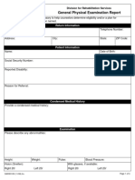 General Physical Examination Form