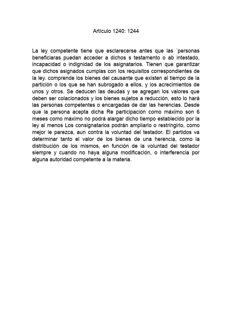 Artículo 1240 | PDF