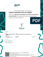 LARISSA CAROLINE COSTA DE ALMEIDA - Certificado