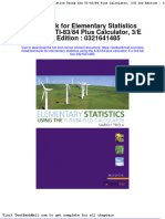 Test Bank For Elementary Statistics Using The Ti 83 84 Plus Calculator 3 e 3rd Edition 0321641485