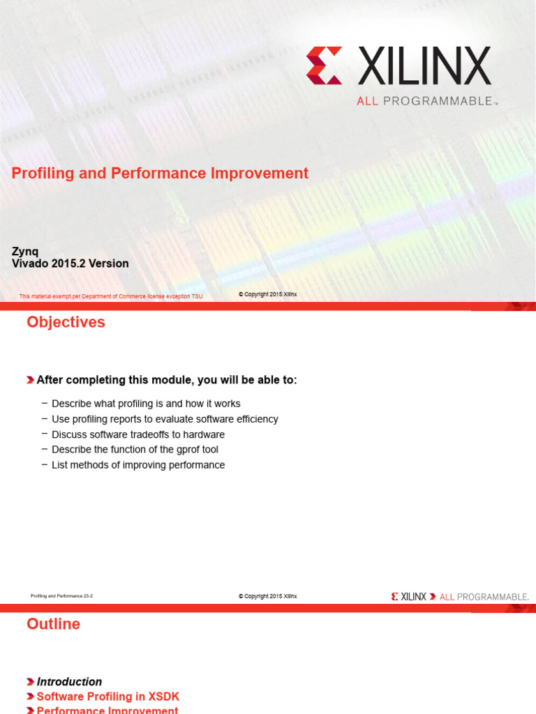 23 Profiling and Performance Improvement PDF Software System On A