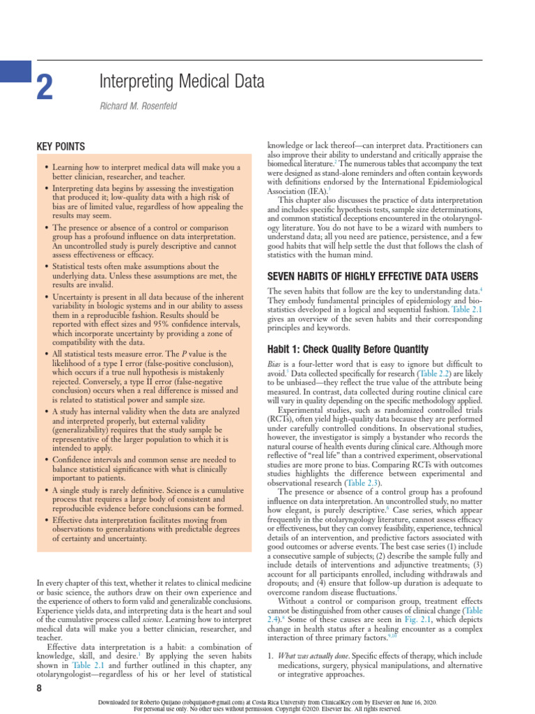 2 - Interpreting Medical Data | PDF | Statistics | Cohort Study