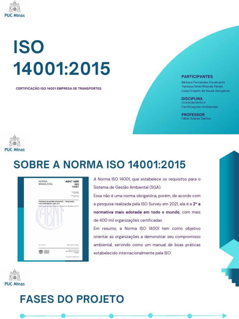 Auditoria ISO 140012015 | PDF | Padronização | Gestão de recursos ...