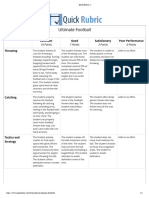 Ultimate Football Rubric