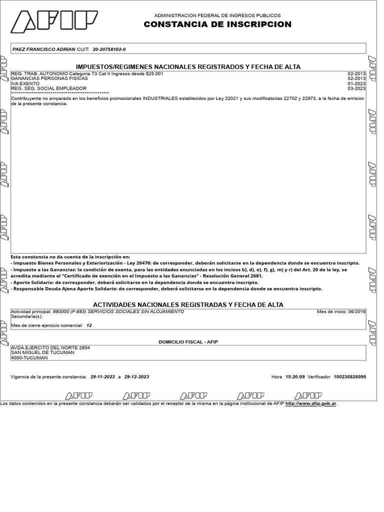 AFIP - Administración Federal de Ingresos Públicos | PDF | Finanzas del ...