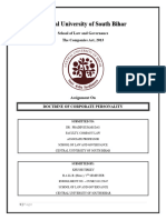 Company Law Assignment, Doctrine of Corporate Personality