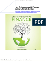 Test Bank For Entrepreneurial Finance 6th Edition Kindle Edition