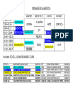 Horario de Clases 5º A