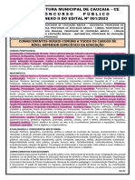 Conteúdo Programático para Professor de Matemática - Caucaia