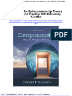 Test Bank For Entrepreneurship Theory Process and Practice 10th Edition by Kuratko